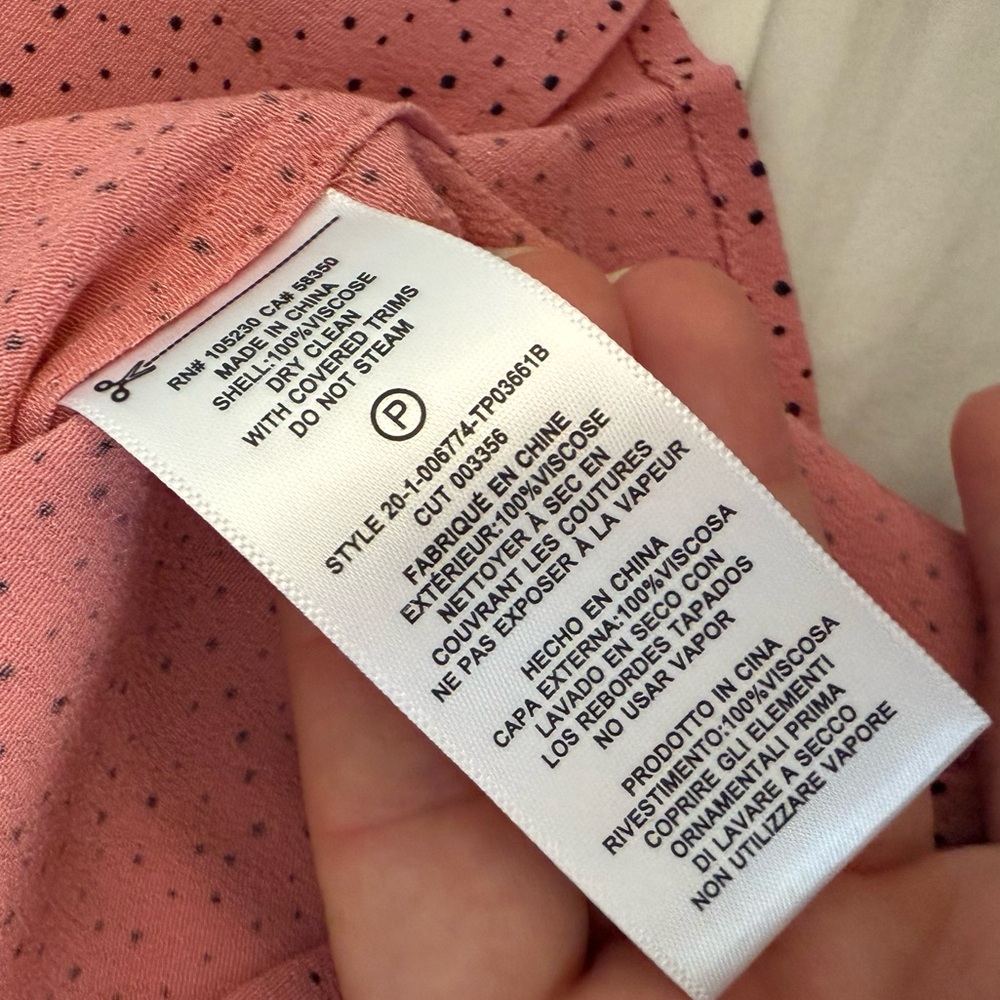 Equipment Rose Polka Dot Button-Down Shirt - Picture 6 of 6
